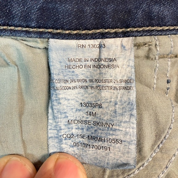 Riders by Lee Curvy Fit Skinny Denim Jeans Women’s Size 14M - Picture 4 of 4